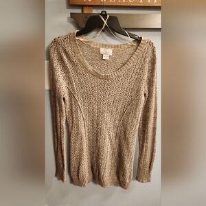 🍉Oh Baby by Motherhood Tan Knit Sweater Top